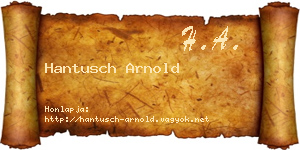 Hantusch Arnold névjegykártya